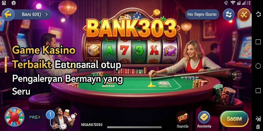 Tangkapan layar BANK303 menampilkan gameplay Kasino yang mendebarkan dan interaktif.