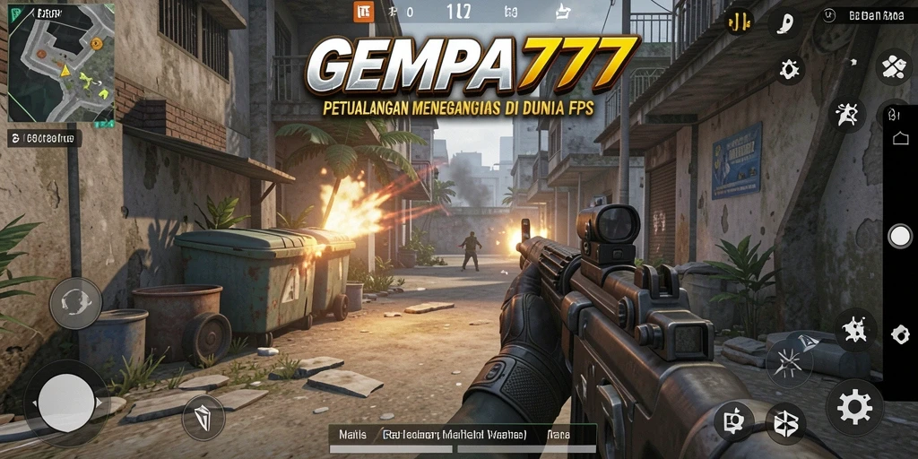 Screenshot gameplay <strong>GEMPA777</strong> menunjukkan aksi tembak-menembak yang intens.