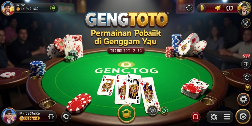 Screenshot menunjukkan aksi seru dalam permainan Poker di GENGTOTO.