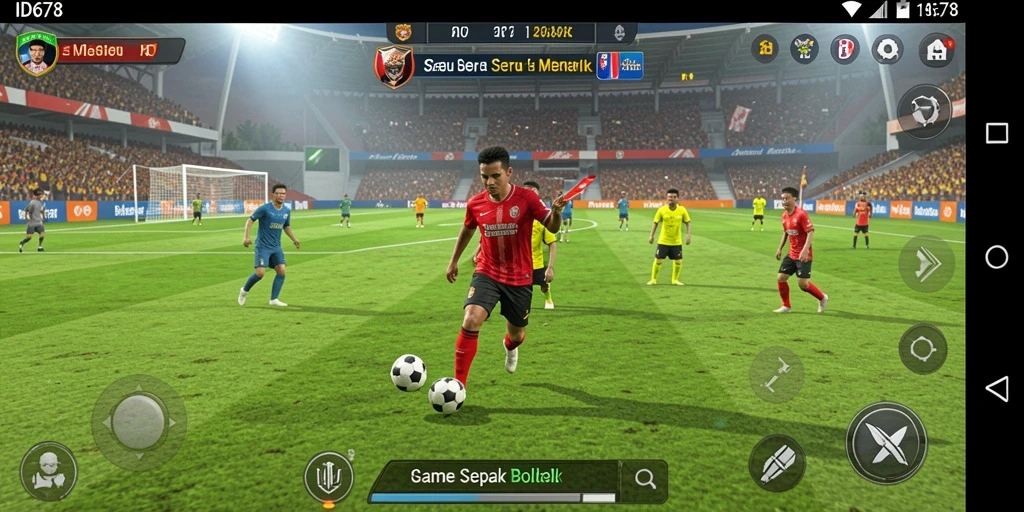 Tampilan gameplay menarik di ID678 dengan aksi sepak bola penuh adrenalin.