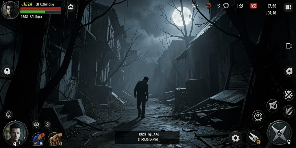 Gameplay menyeramkan dengan grafik yang menakutkan di JJ62.