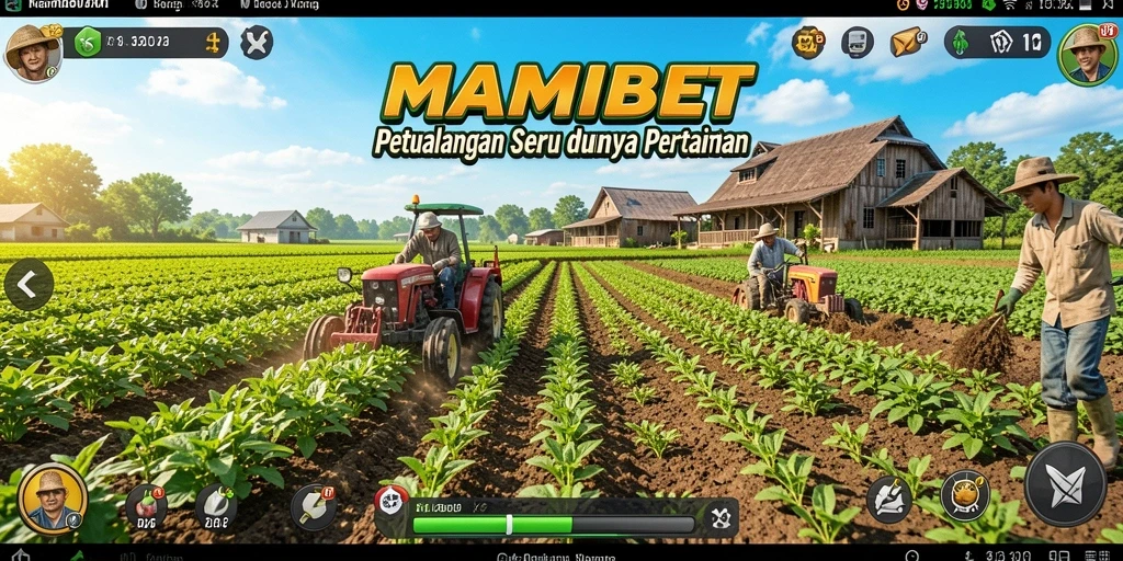 Tampilan gameplay MAMIBET yang menarik dan seru saat bercocok tanam.