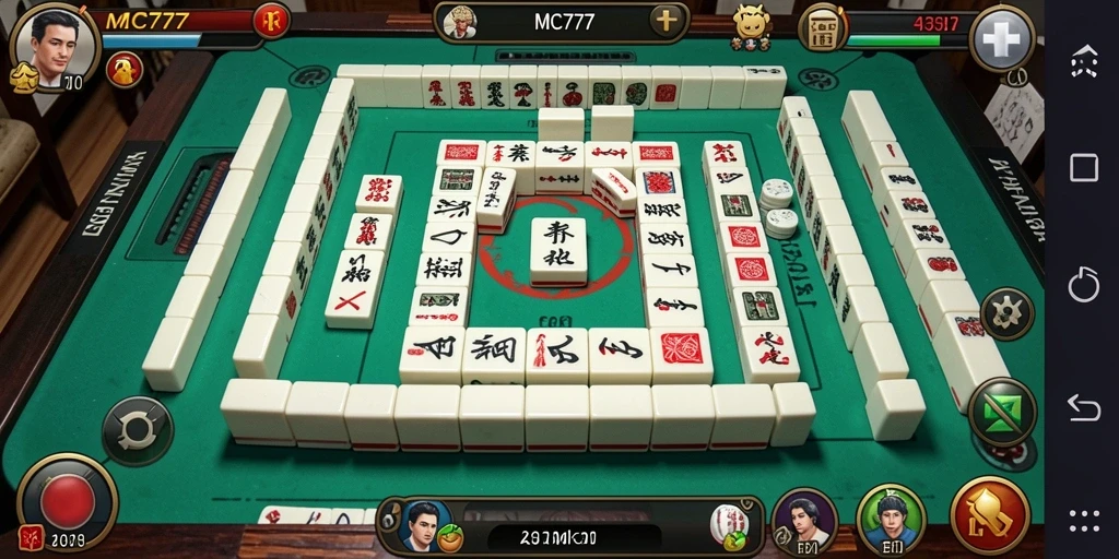 Screenshot gameplay yang menunjukkan aksi seru permainan Mahjong di MC777.