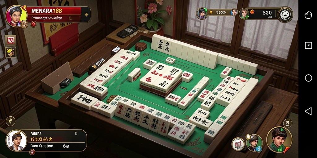 Screenshot gameplay <strong>MENARA188</strong> menunjukkan pengalaman seru bermain Mahjong.