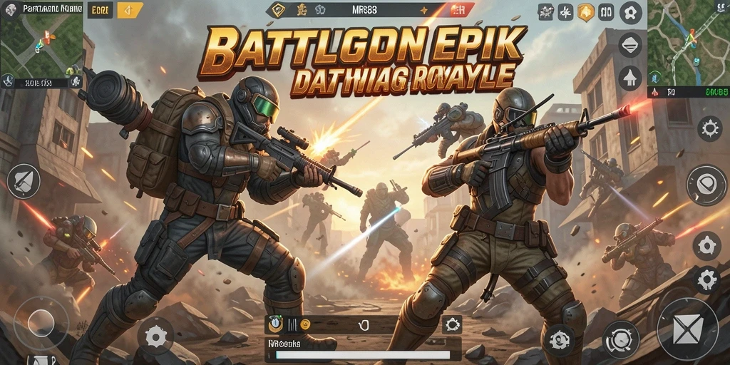 Gameplay seru dan taktis dalam pertarungan Battle Royale.