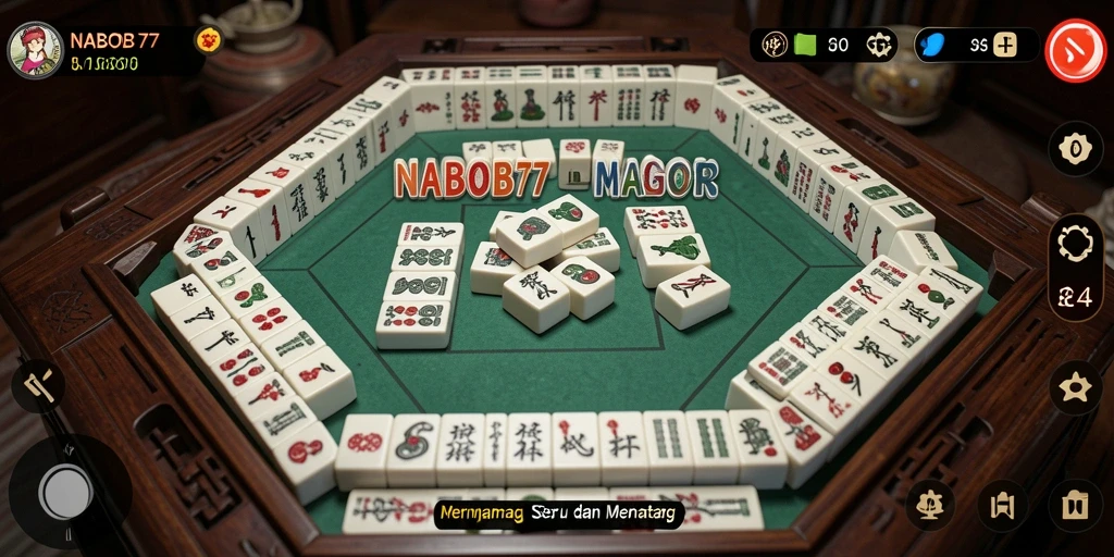 Screenshot utama NABOB77 menampilkan gameplay seru Mahjong yang menantang.