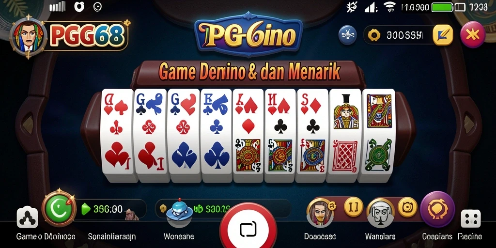 Tampilan gameplay Domino yang seru dan interaktif dari PGG68.