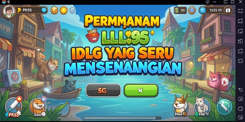 Tampilan gameplay PK95 yang menarik dan penuh warna.