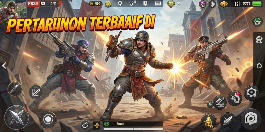 Tampilan gameplay seru dari pertarungan karakter di RR33.