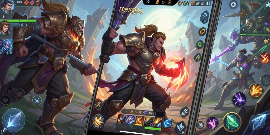 Screenshot utama TO288 menampilkan aksi seru dalam pertarungan MOBA.